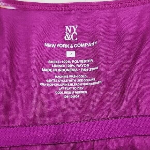 New York & Company Pink & Orange Spaghetti Strap Tank w/Shelf Bra Women's Medium - Picture 4 of 4